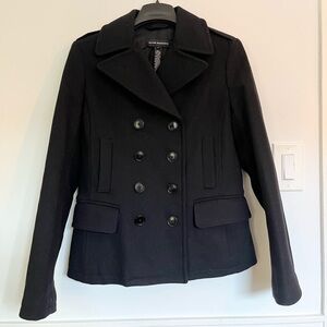 Club Monaco black wool pea coat